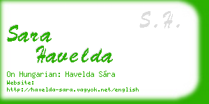 sara havelda business card